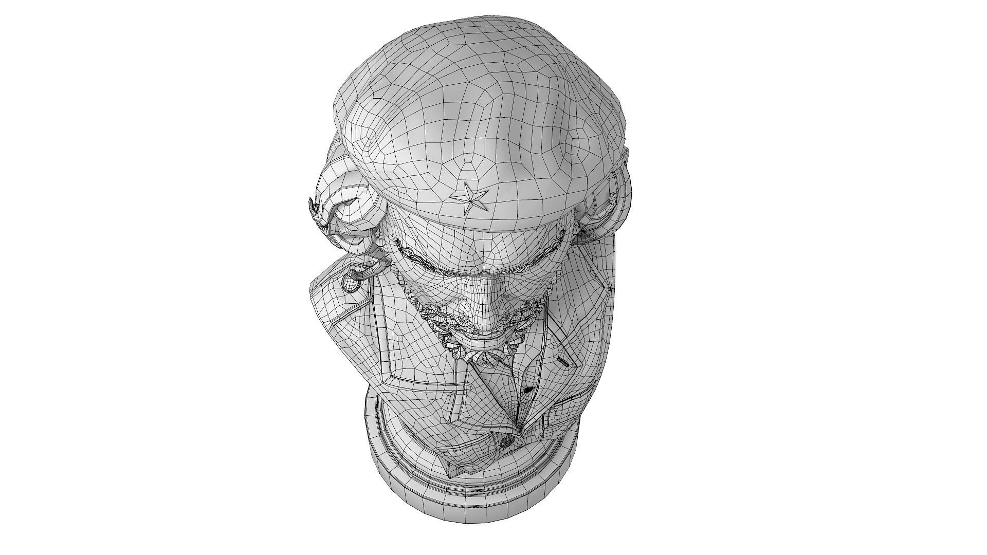 Che Guevara Low-poly 3D model_11