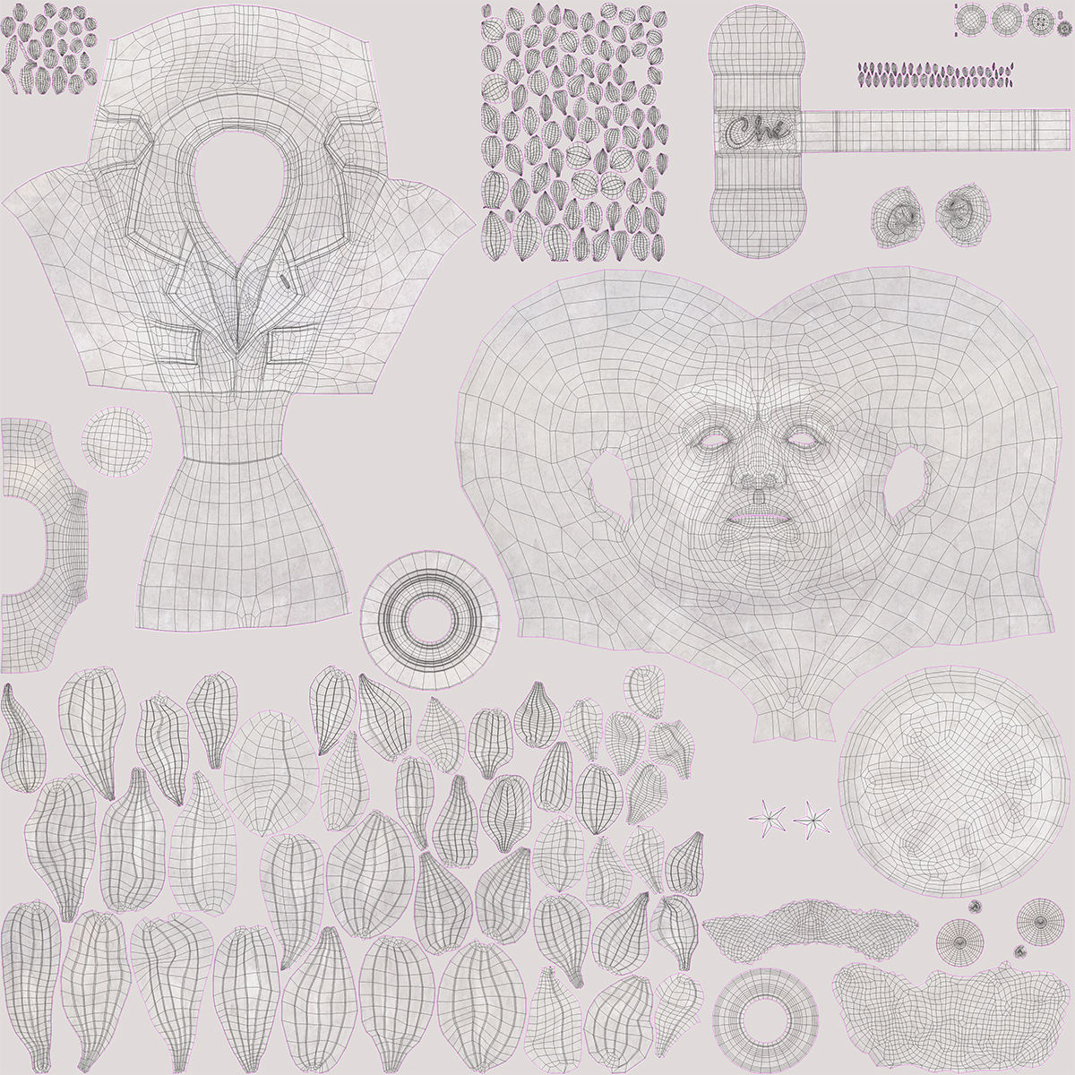 Che Guevara Low-poly 3D model_12