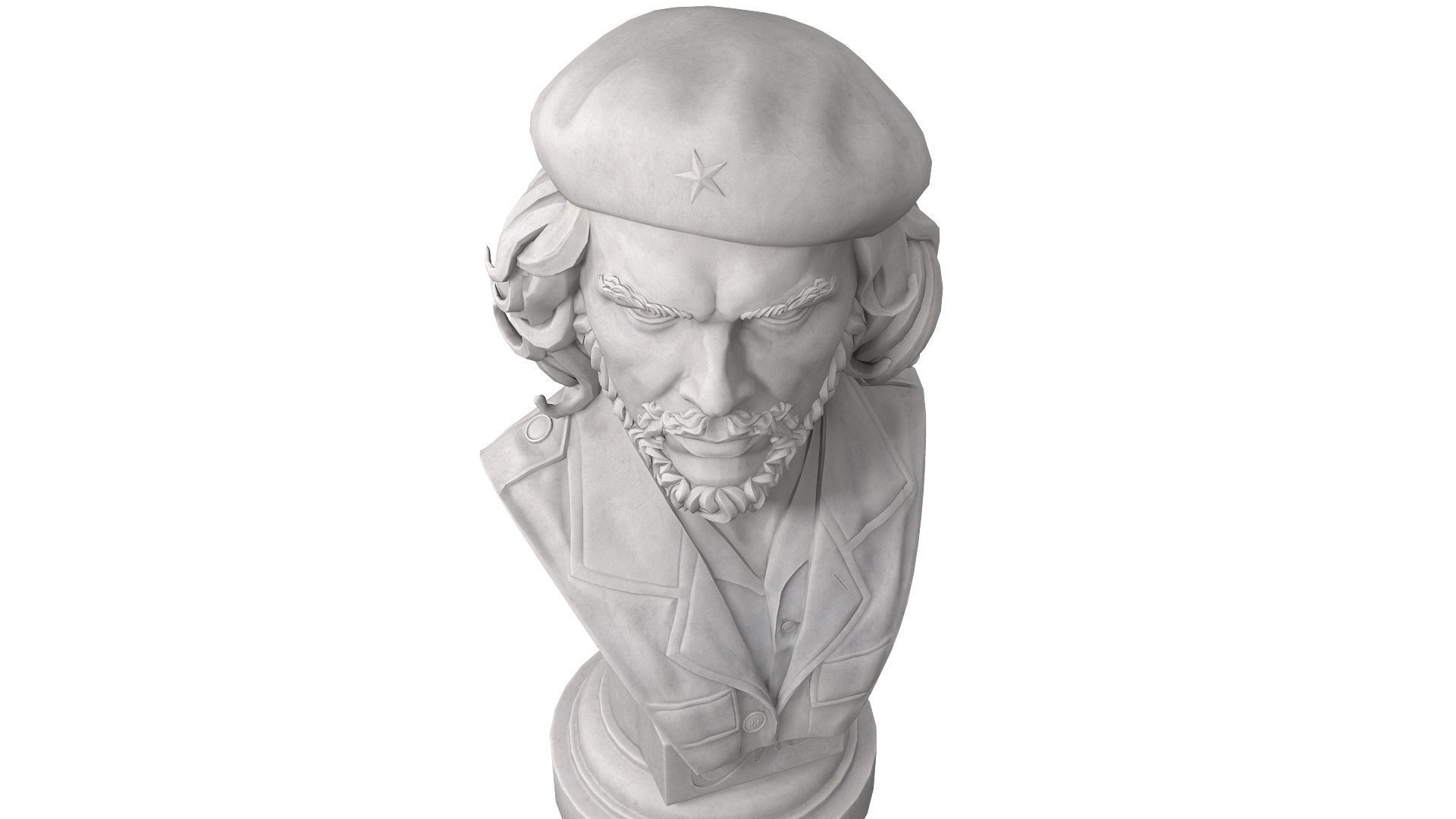 Che Guevara Low-poly 3D model_5