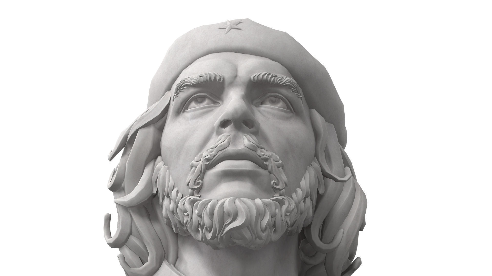 Che Guevara Low-poly 3D model_4
