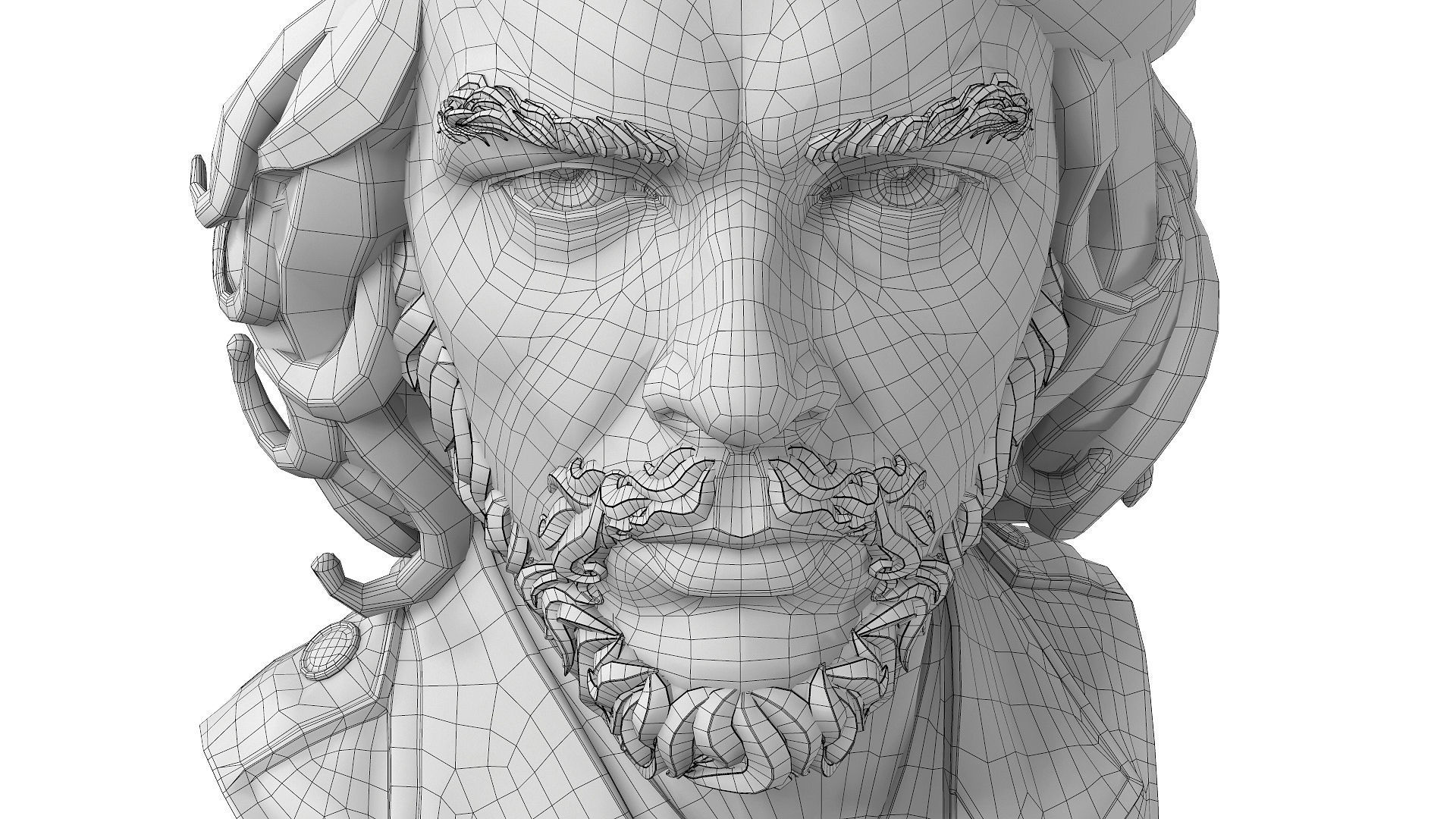 Che Guevara Low-poly 3D model_10