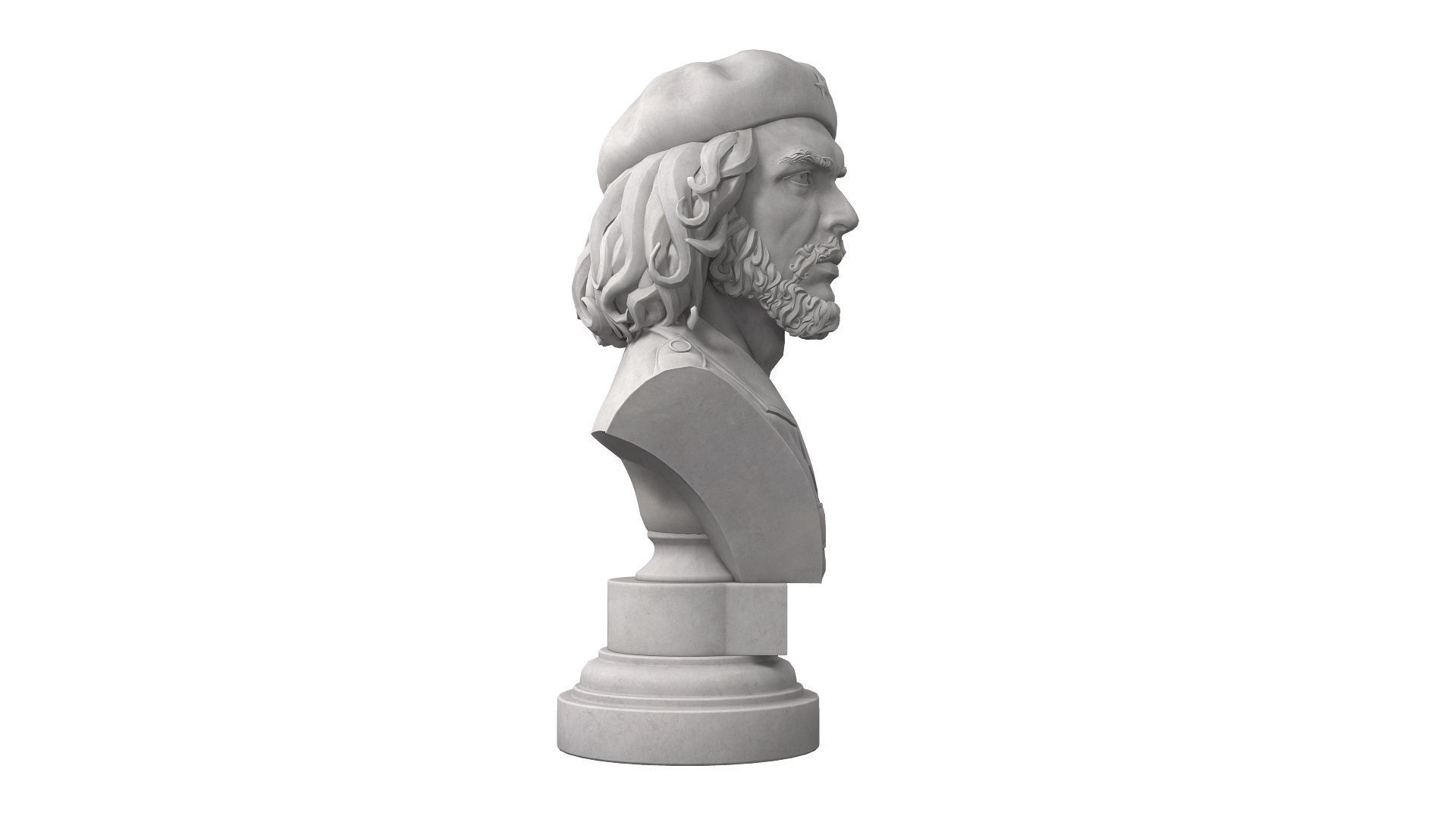 Che Guevara Low-poly 3D model_2
