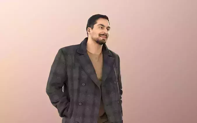 Sahir 11019 - Casual Mediterranian Street Man Walking Outdoors