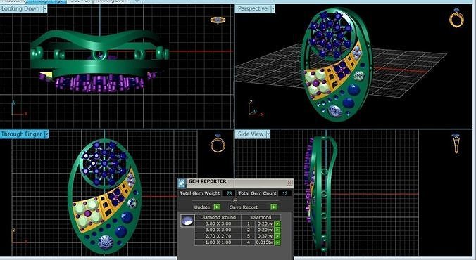 Diamond Pendant 3d model  3D model