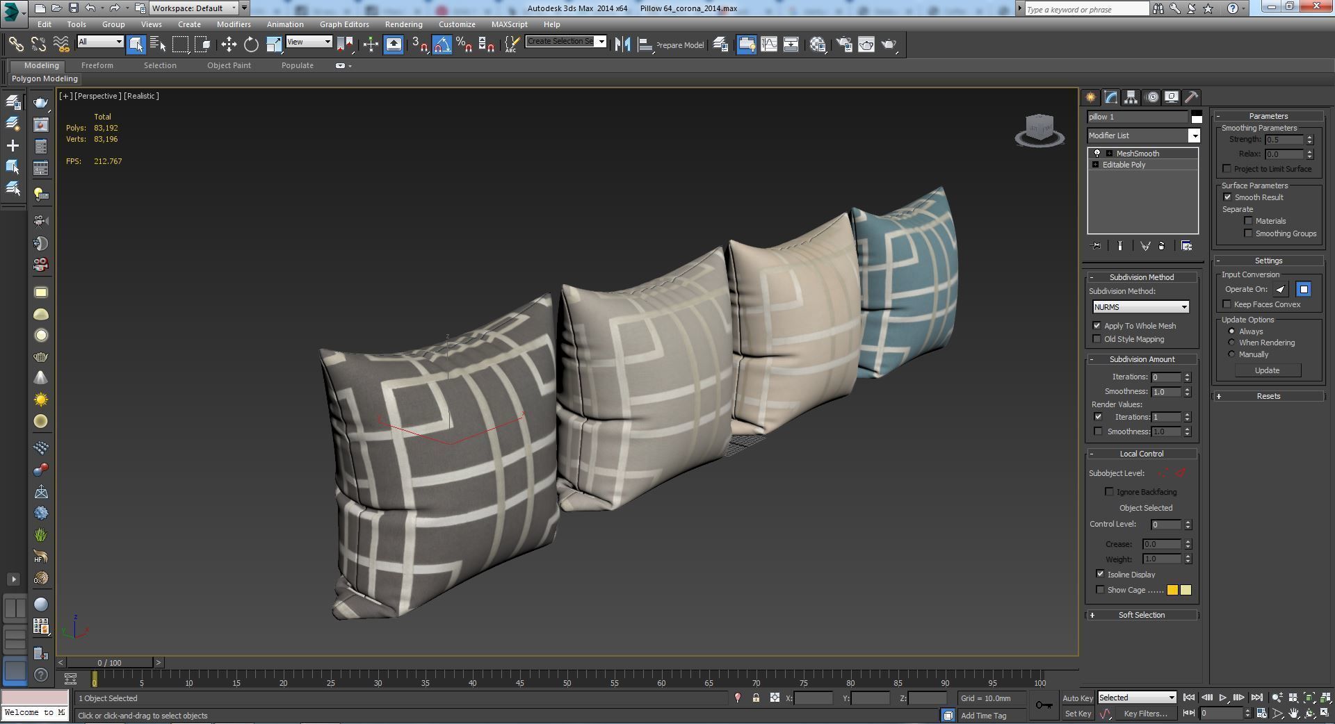 Decorative pillows   set 064 3D model_14