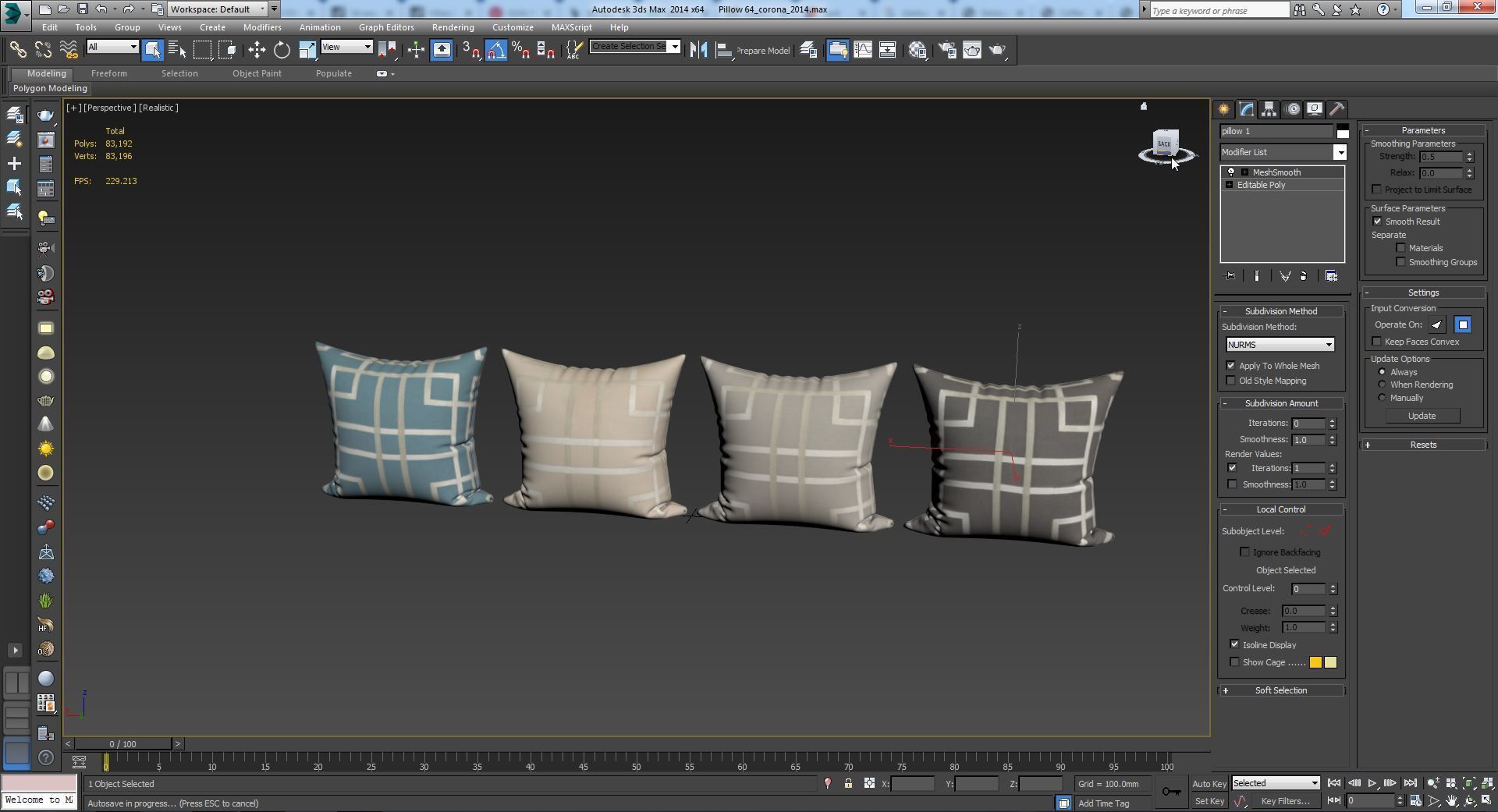 Decorative pillows   set 064 3D model_16