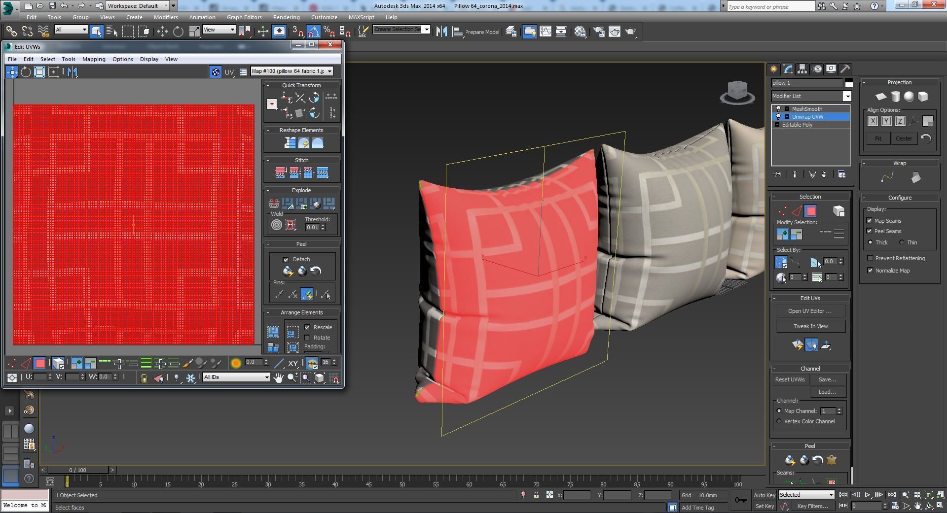 Decorative pillows   set 064 3D model_10