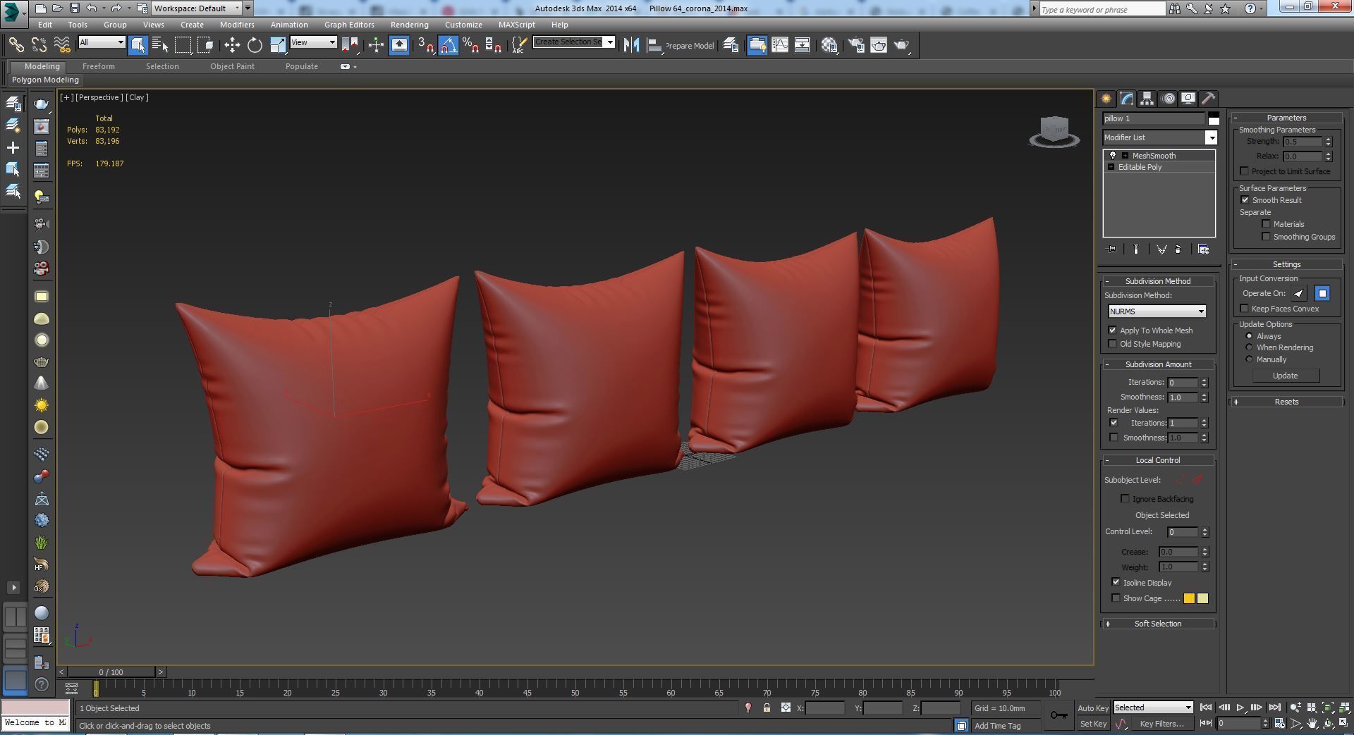 Decorative pillows   set 064 3D model_6