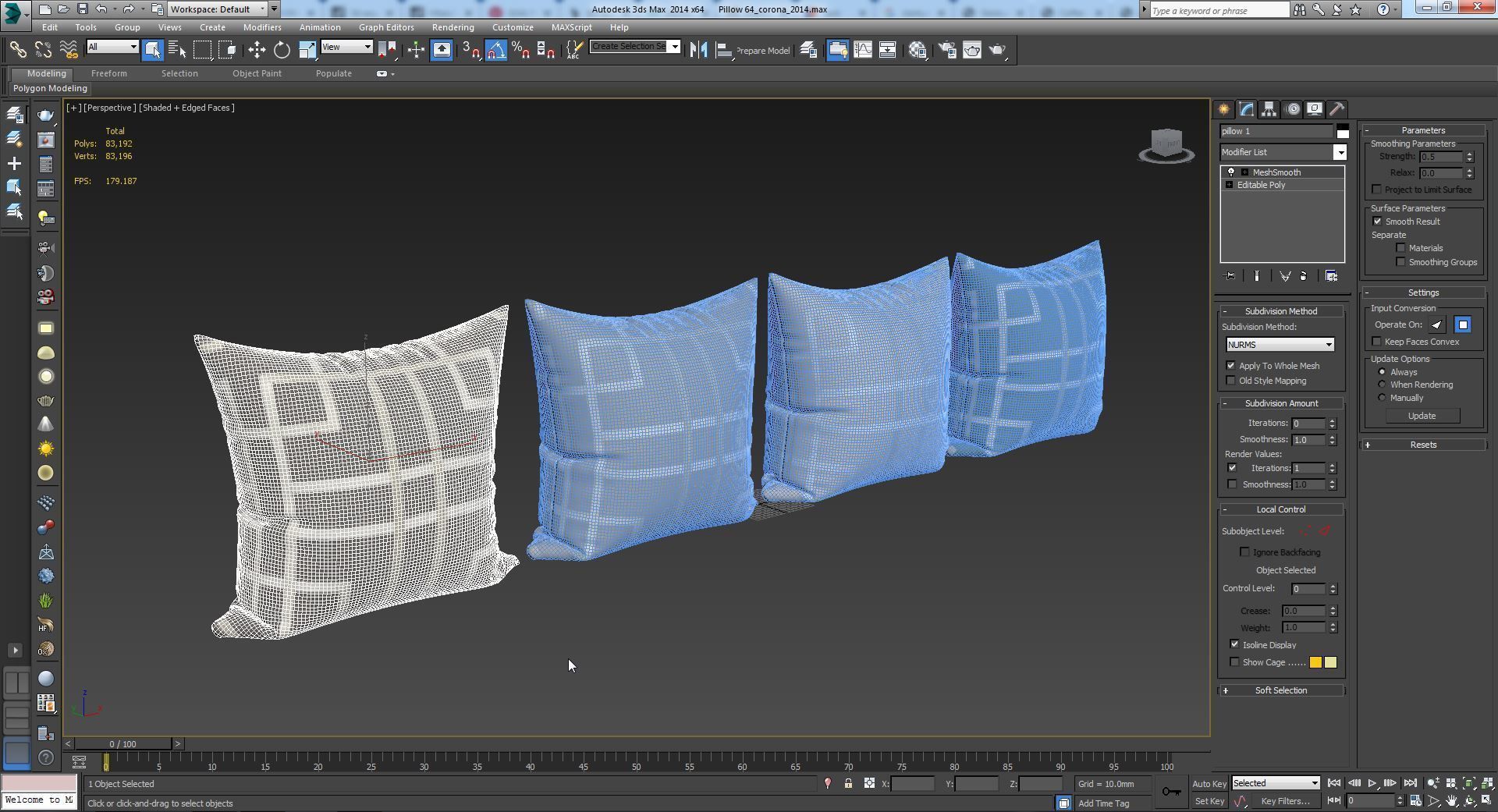 Decorative pillows   set 064 3D model_8