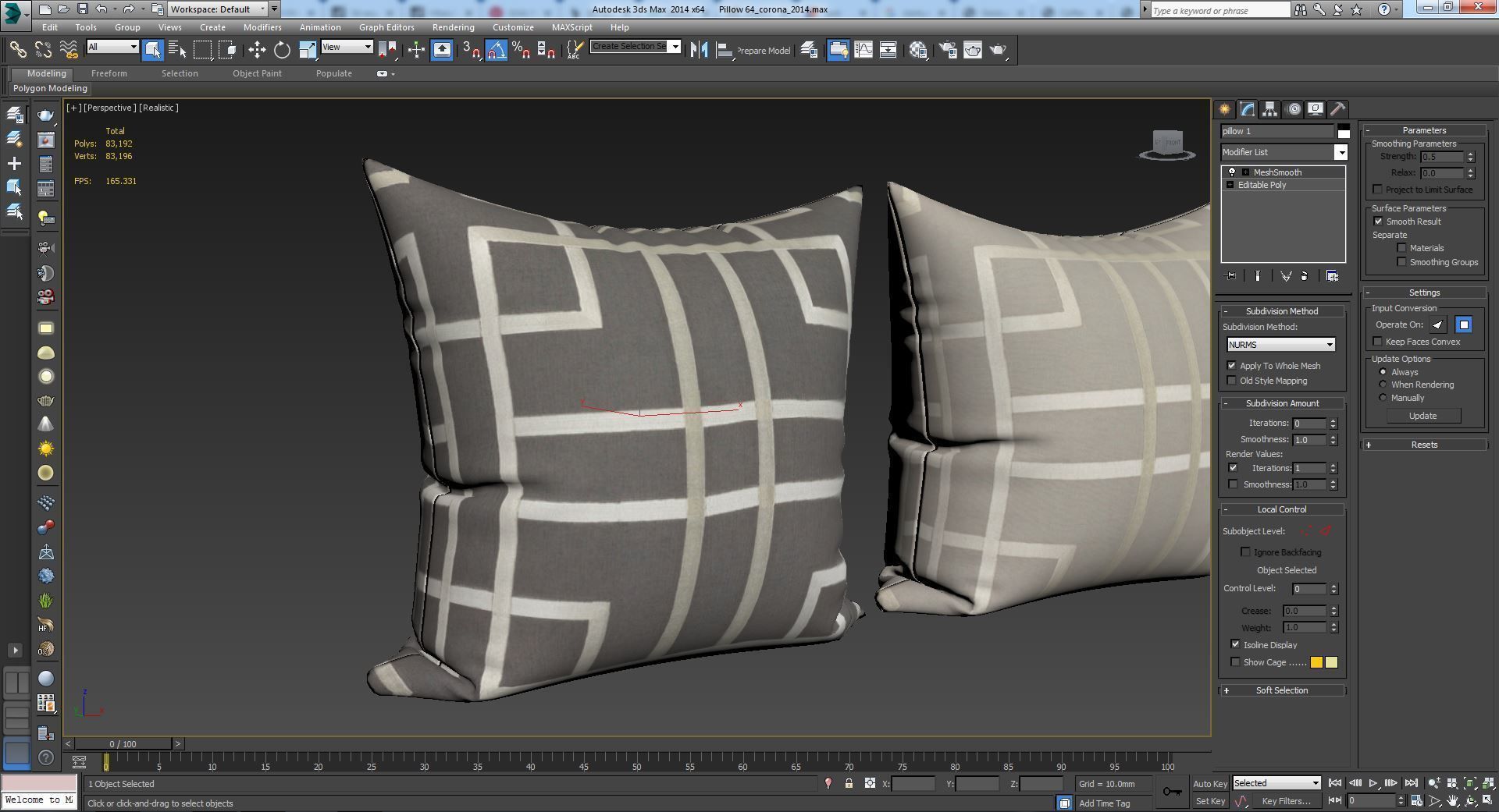 Decorative pillows   set 064 3D model_17