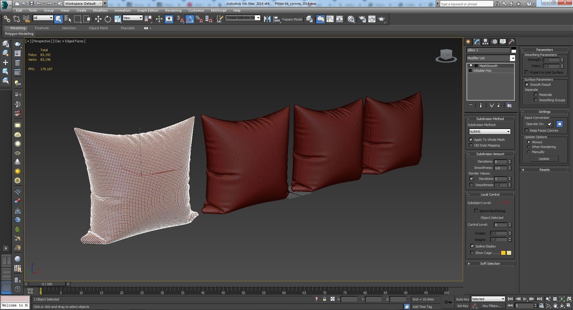 Decorative pillows   set 064 3D model_7