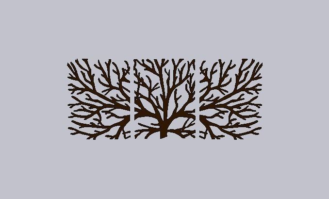 Realistic Wooden Wall Decor 3D model_1