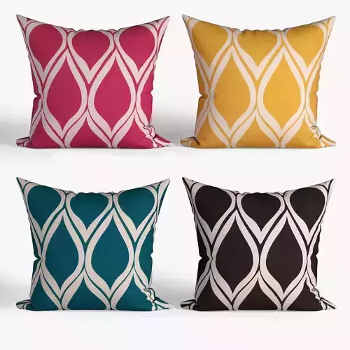 Decorative pillows   set 065 3D model