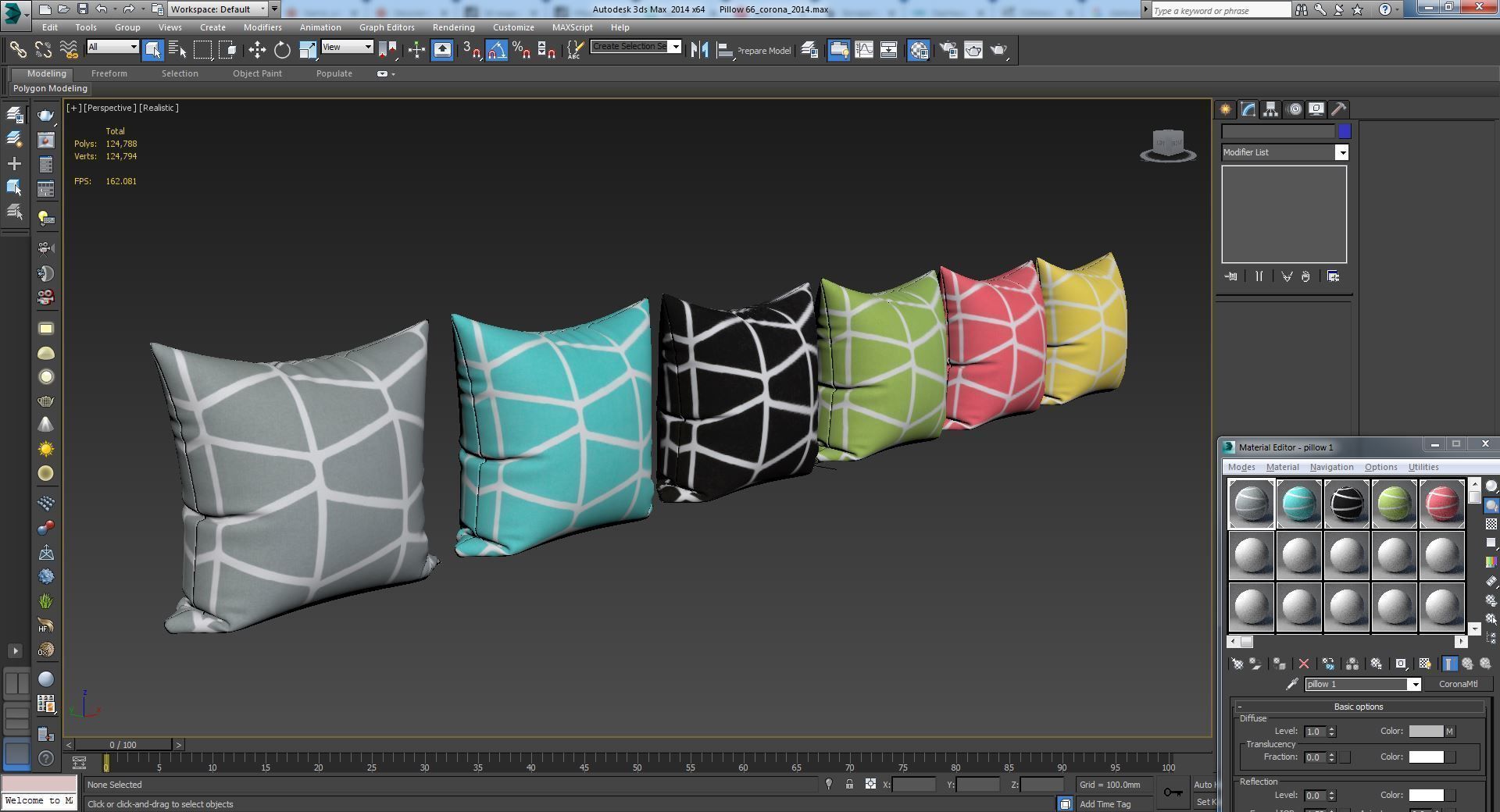 Decorative pillows set 066  3D model_12