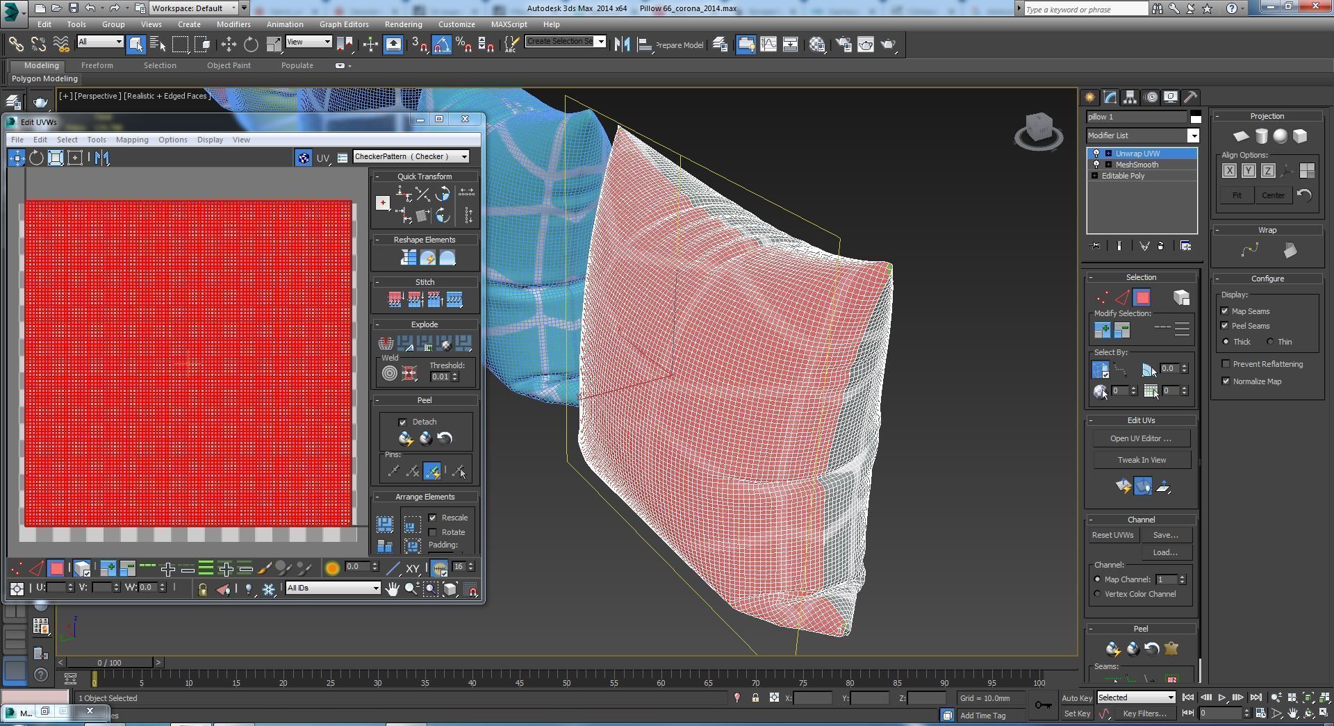 Decorative pillows set 066  3D model_9