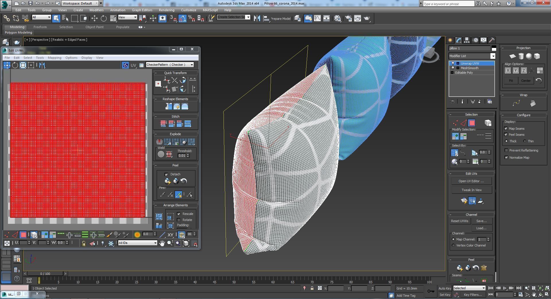 Decorative pillows set 066  3D model_10