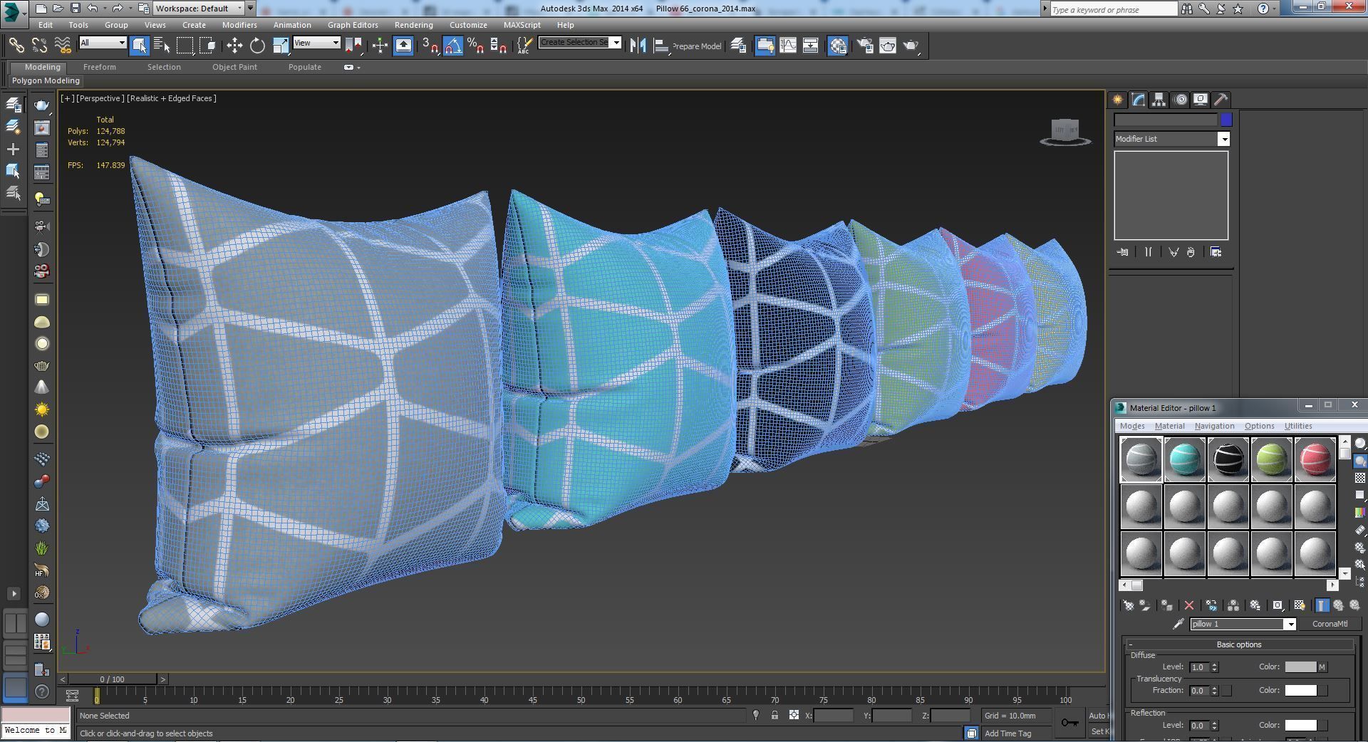 Decorative pillows set 066  3D model_17