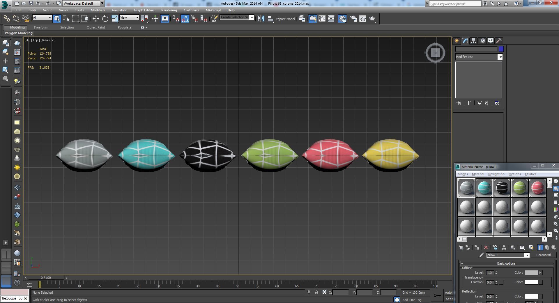 Decorative pillows set 066  3D model_15