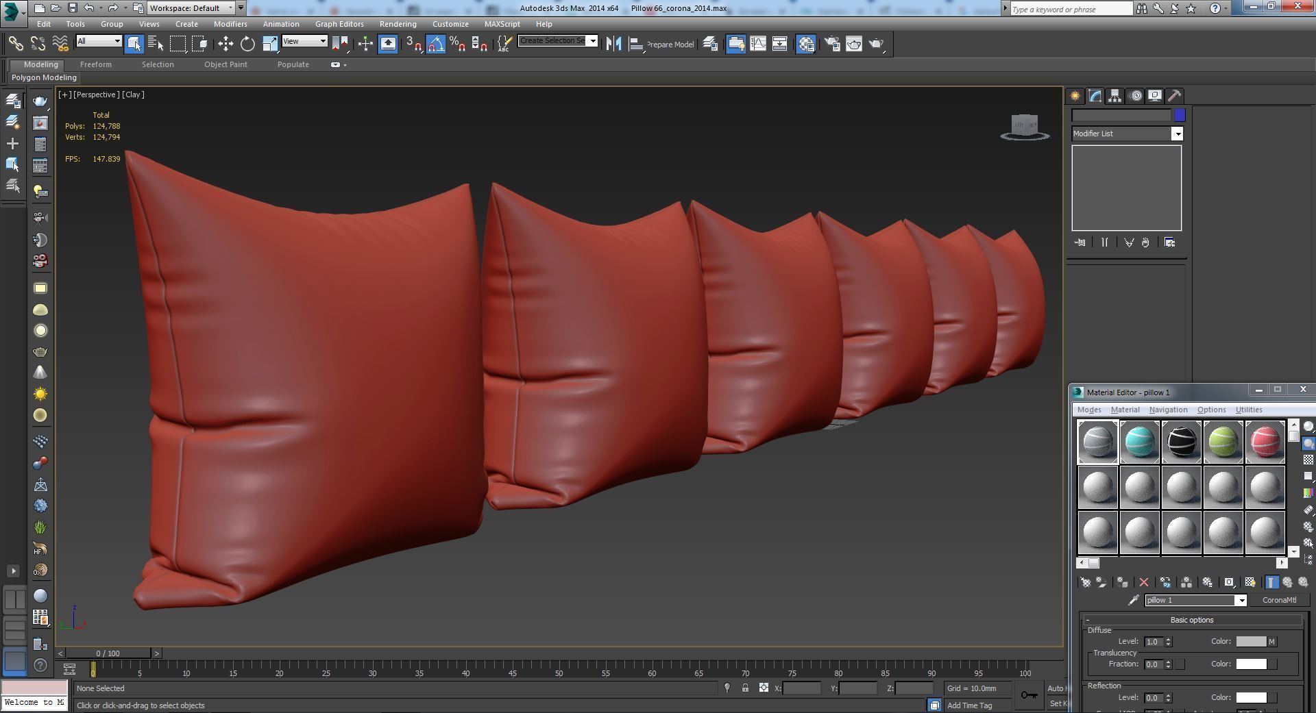 Decorative pillows set 066  3D model_4