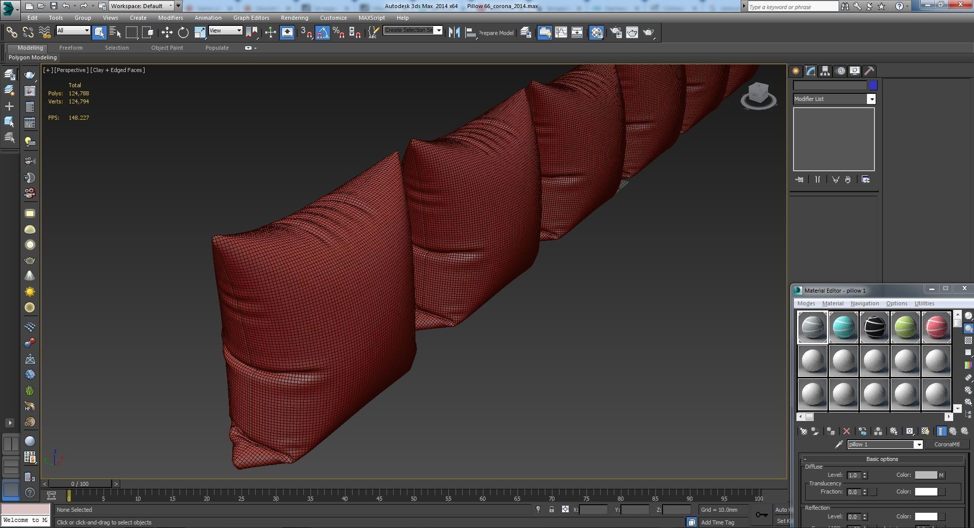 Decorative pillows set 066  3D model_6