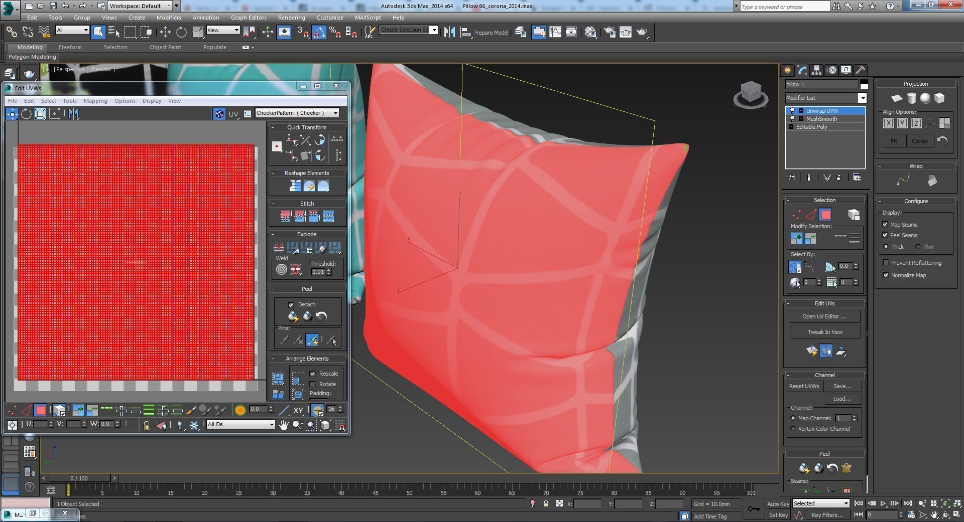 Decorative pillows set 066  3D model_8