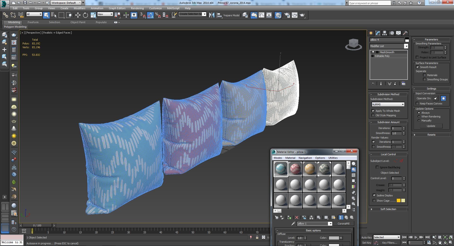 Decorative pillows set 067 3D model_13