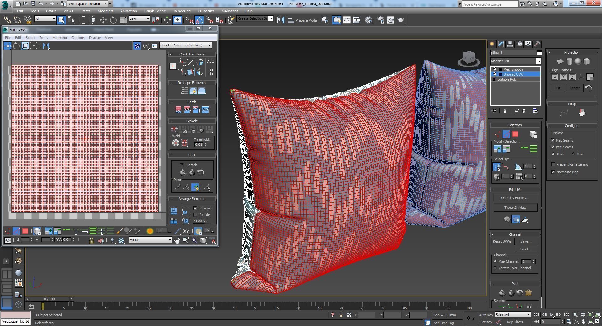 Decorative pillows set 067 3D model_7
