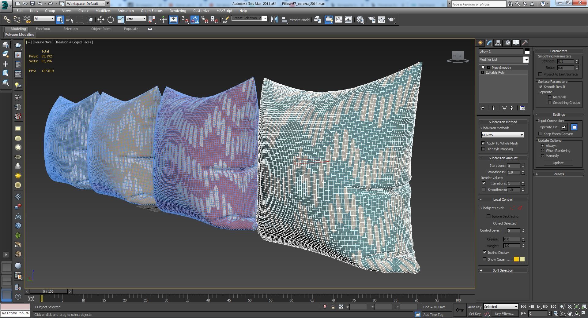 Decorative pillows set 067 3D model_15