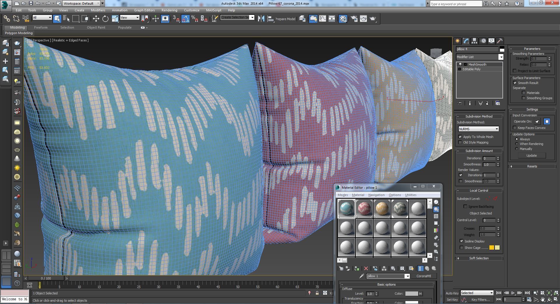 Decorative pillows set 067 3D model_14