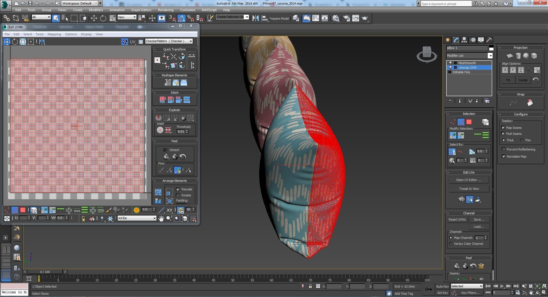 Decorative pillows set 067 3D model_8