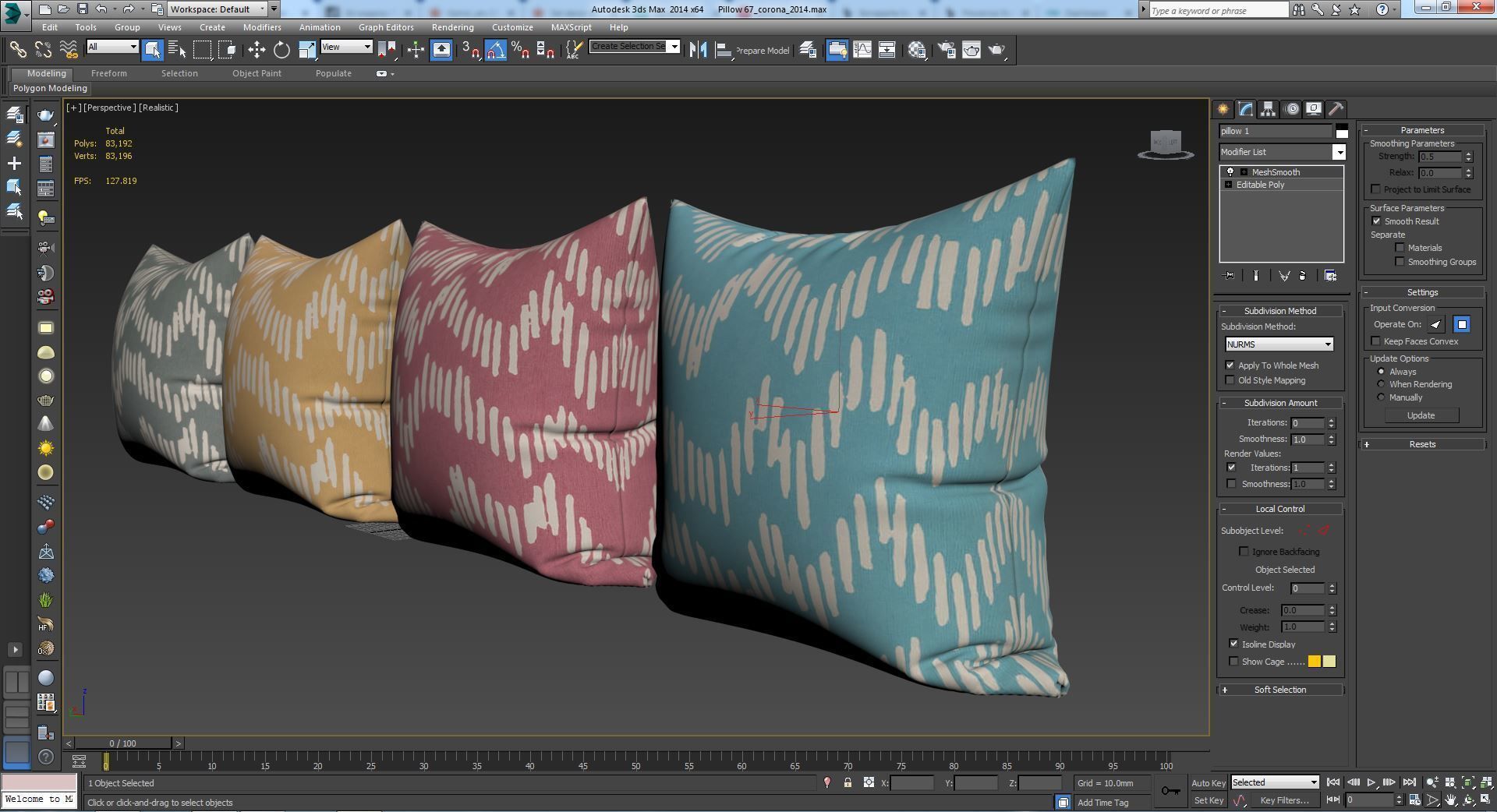 Decorative pillows set 067 3D model_16