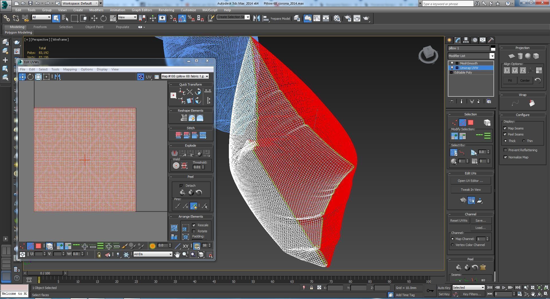 Decorative pillows set 068  3D model_8