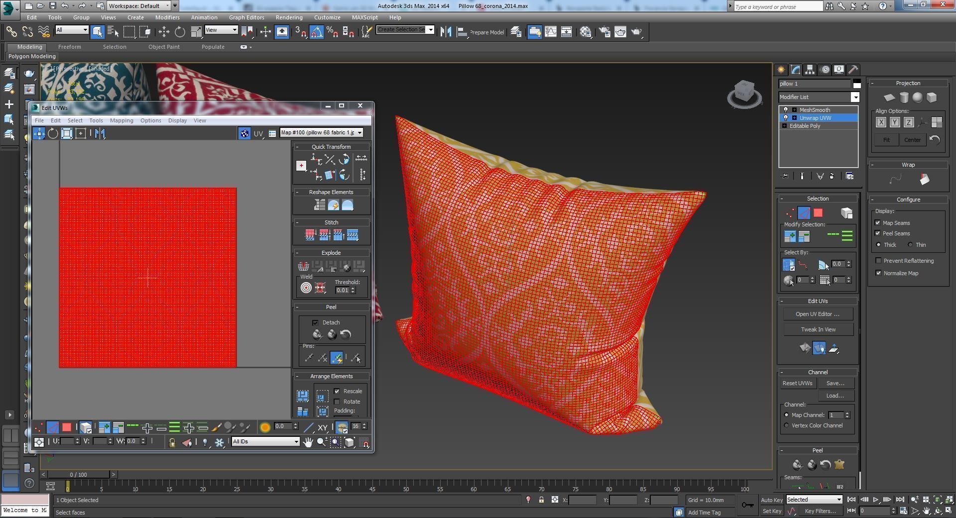 Decorative pillows set 068  3D model_9