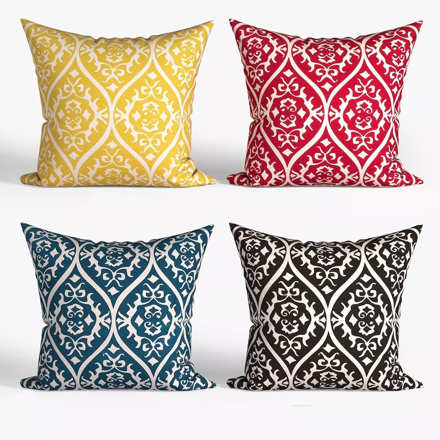 Decorative pillows set 068  3D model_0
