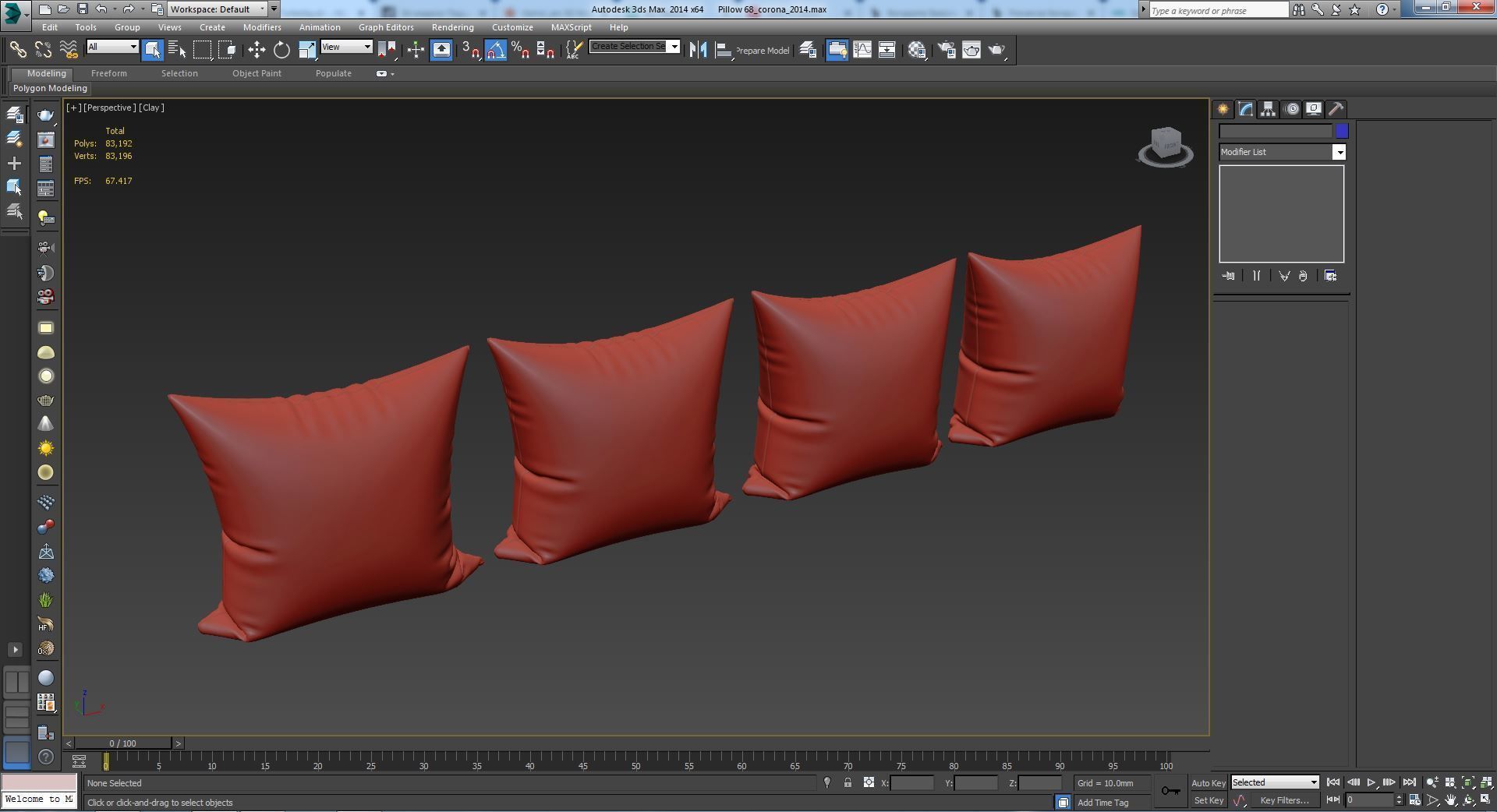 Decorative pillows set 068  3D model_6