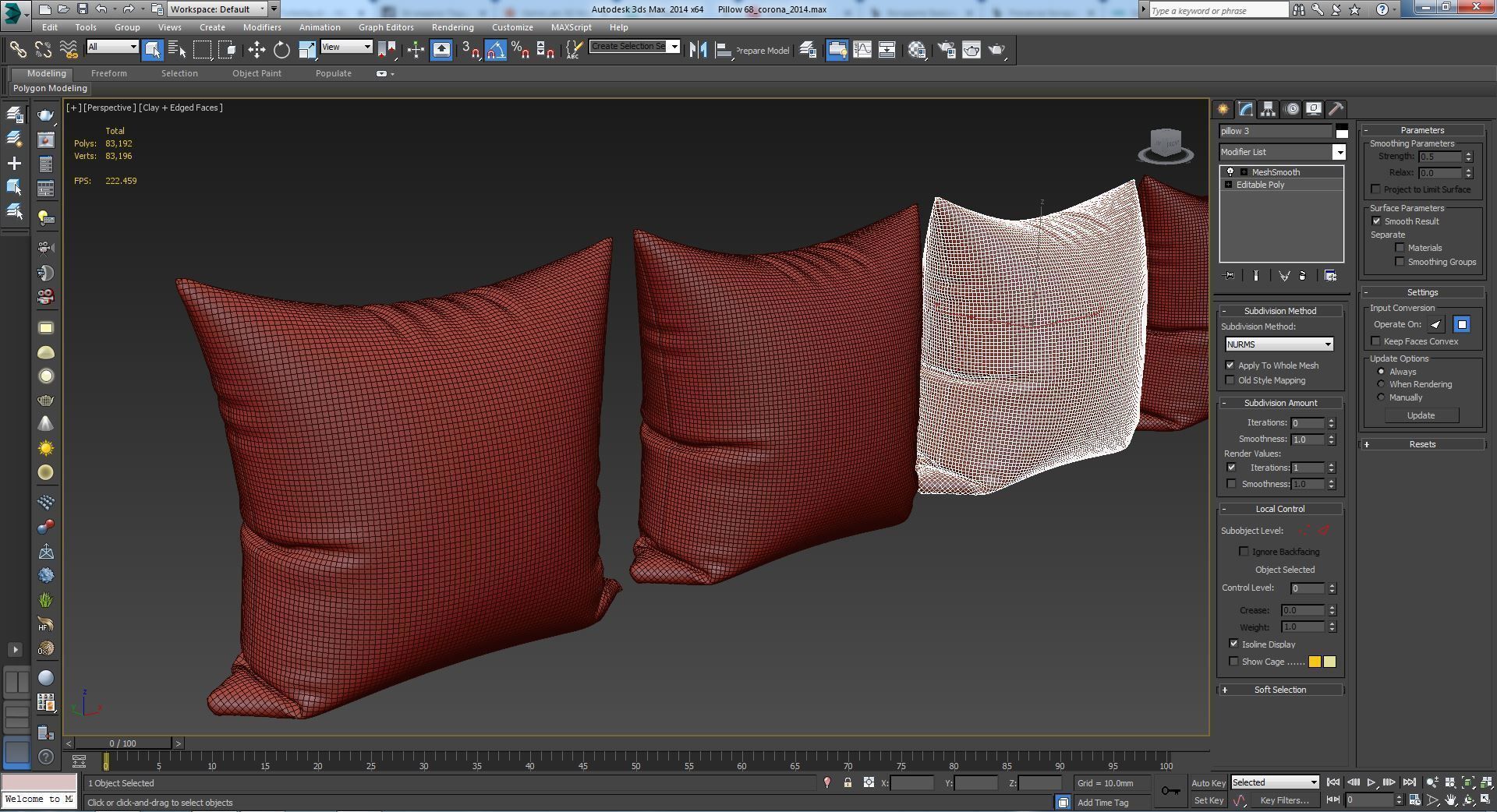 Decorative pillows set 068  3D model_5