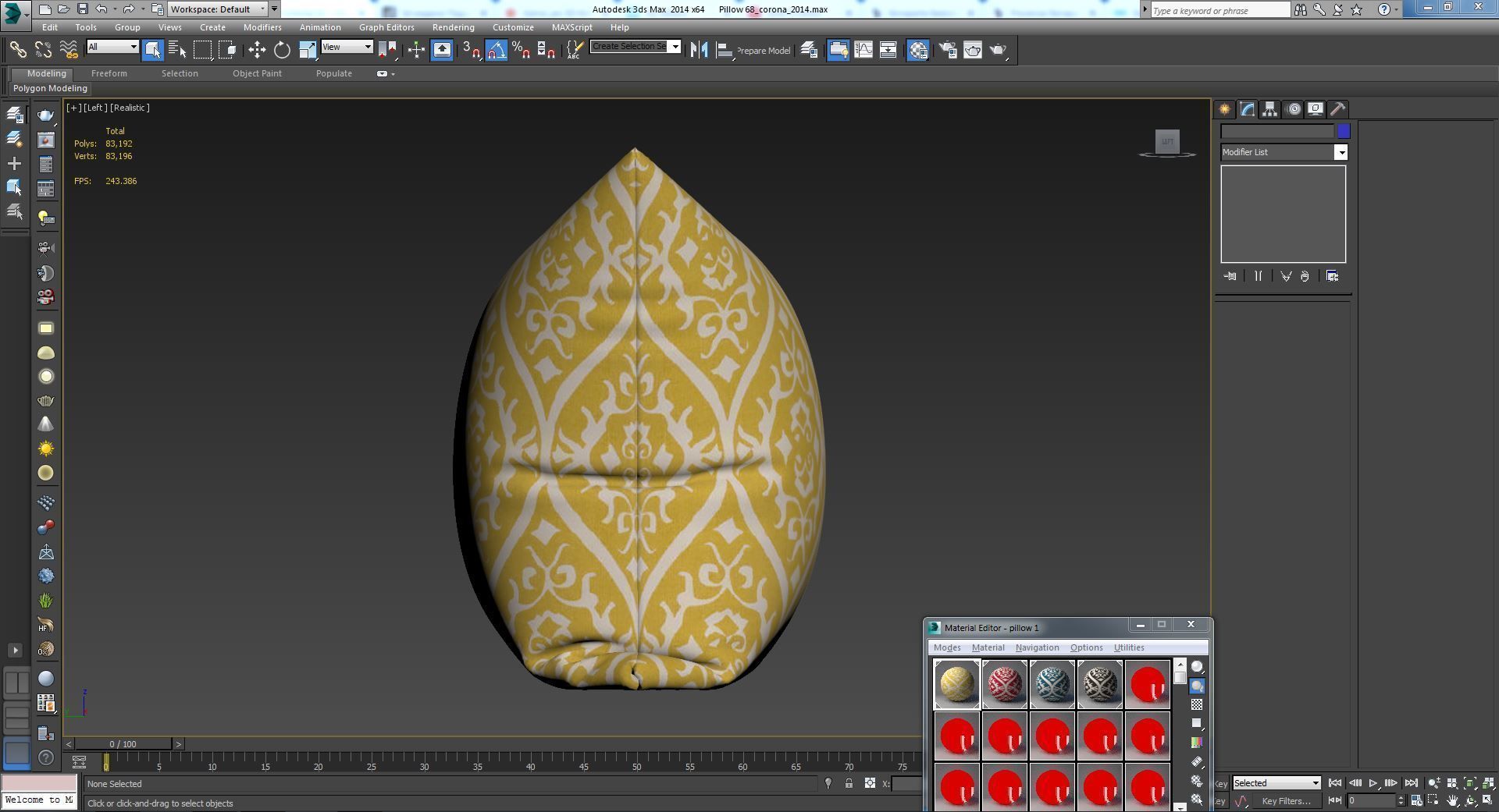 Decorative pillows set 068  3D model_13