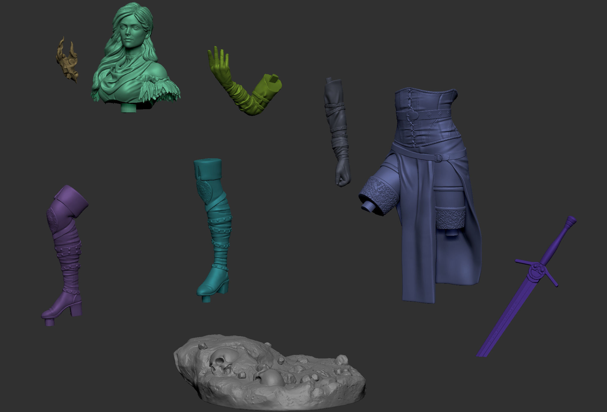 Yennefer 3D print model_6