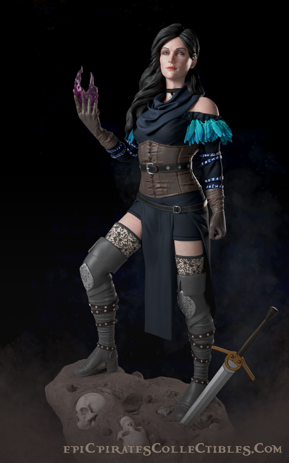 Yennefer 3D print model_2