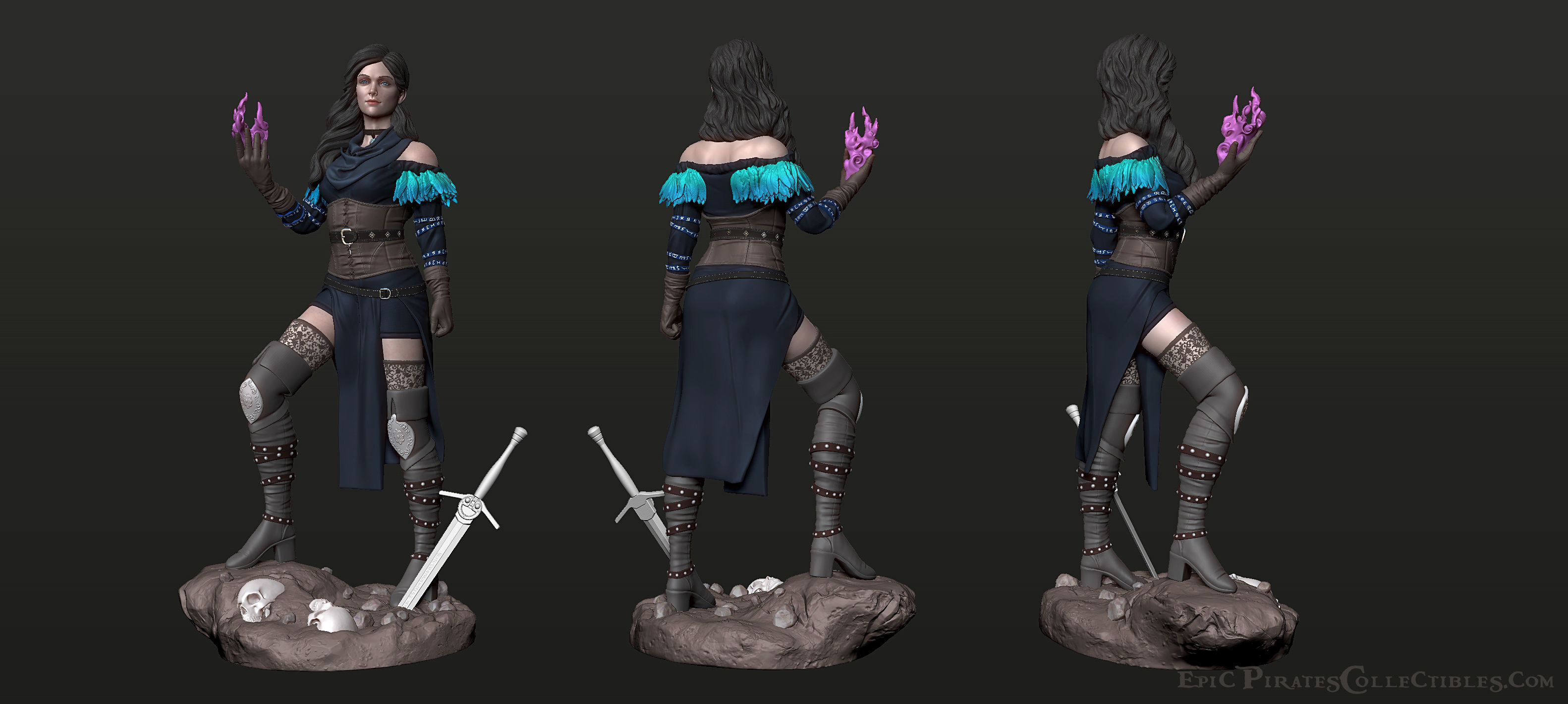 Yennefer 3D print model_4
