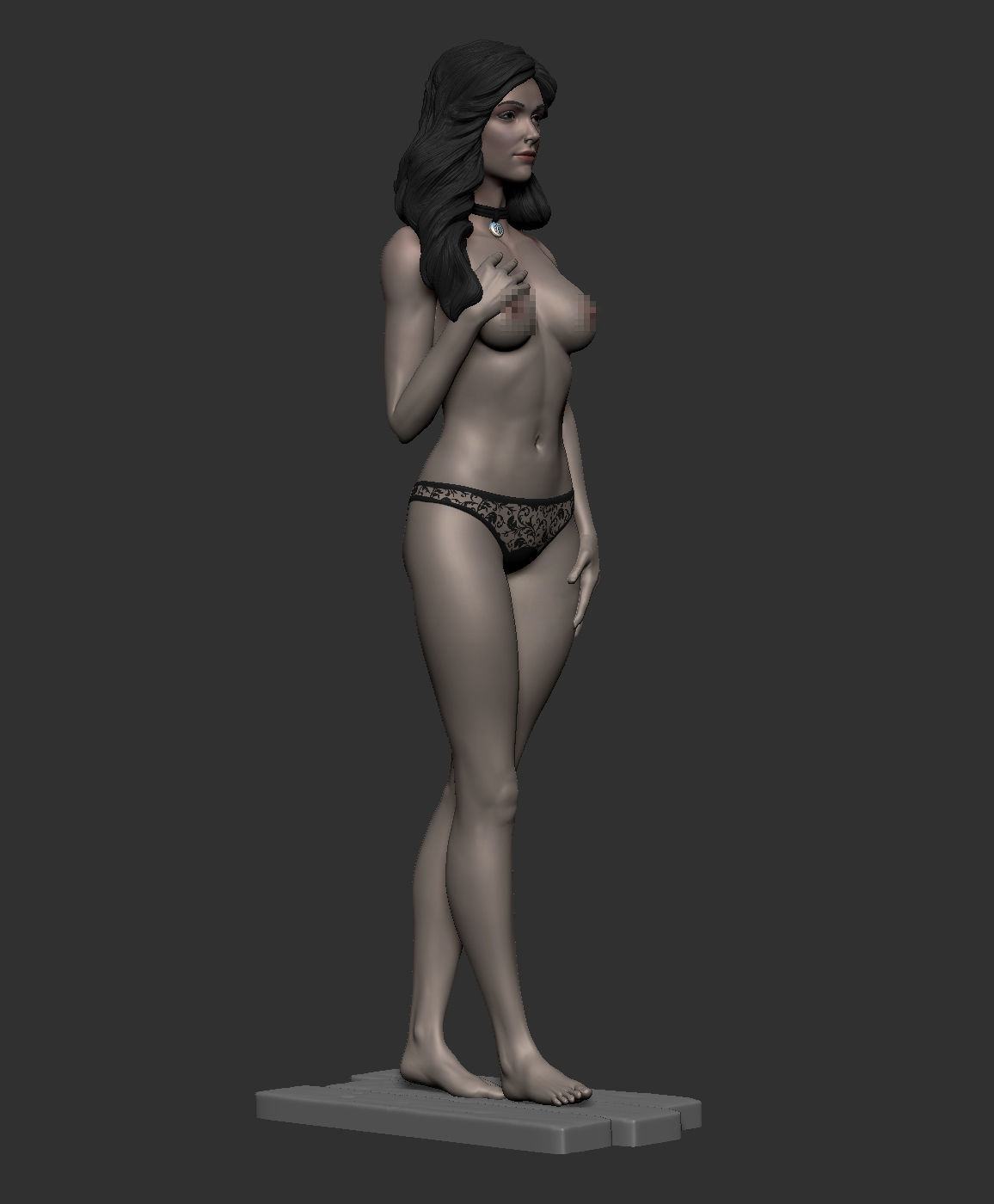 Yennefer NSFW Topless 3D print model_5