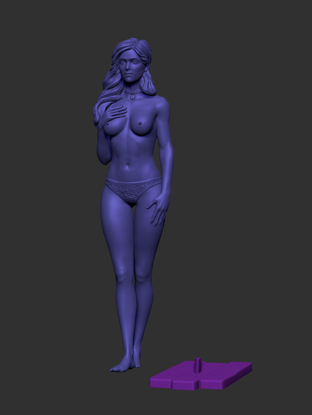 Yennefer NSFW Topless 3D print model_6