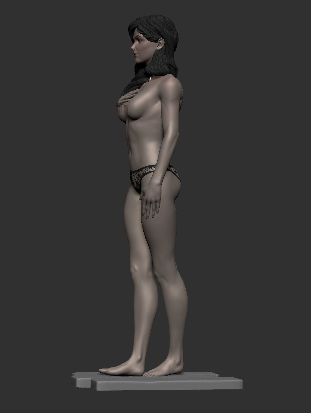Yennefer NSFW Topless 3D print model_1