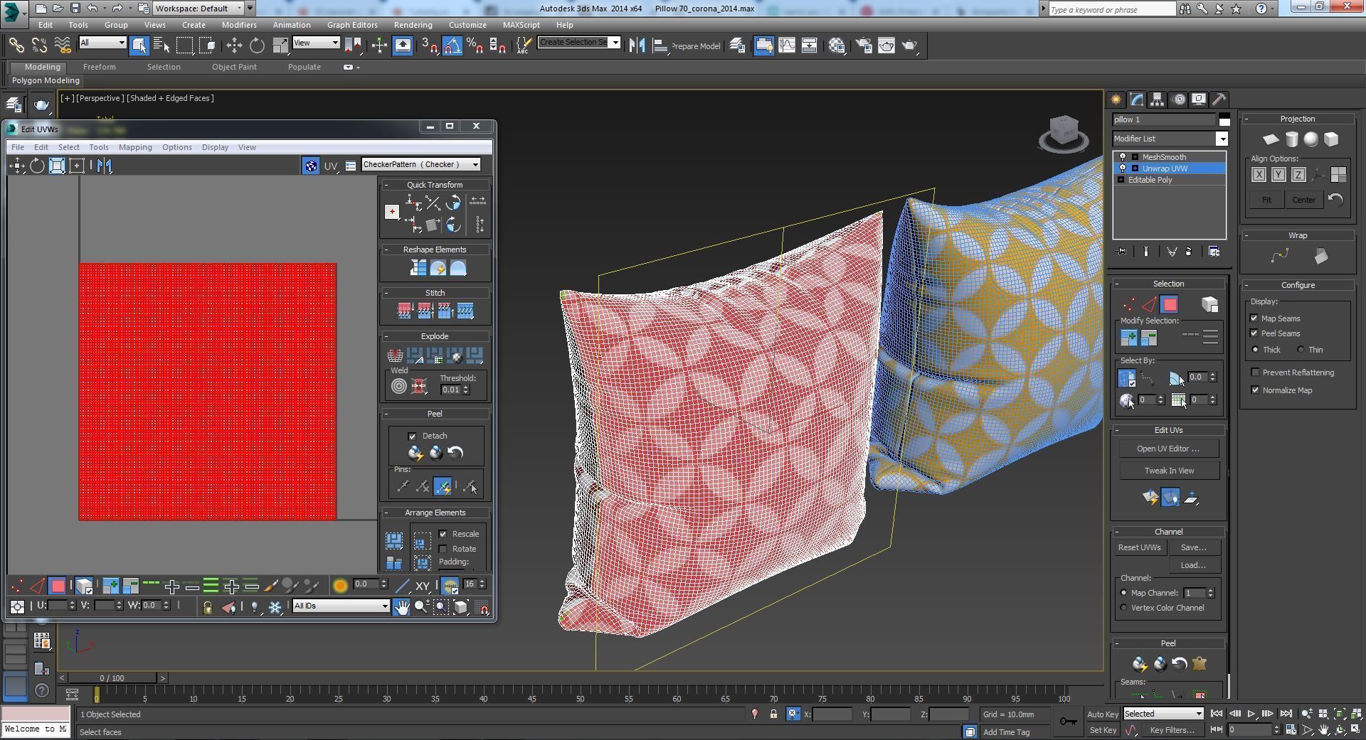 Decorative pillows   set 070 3D model_8