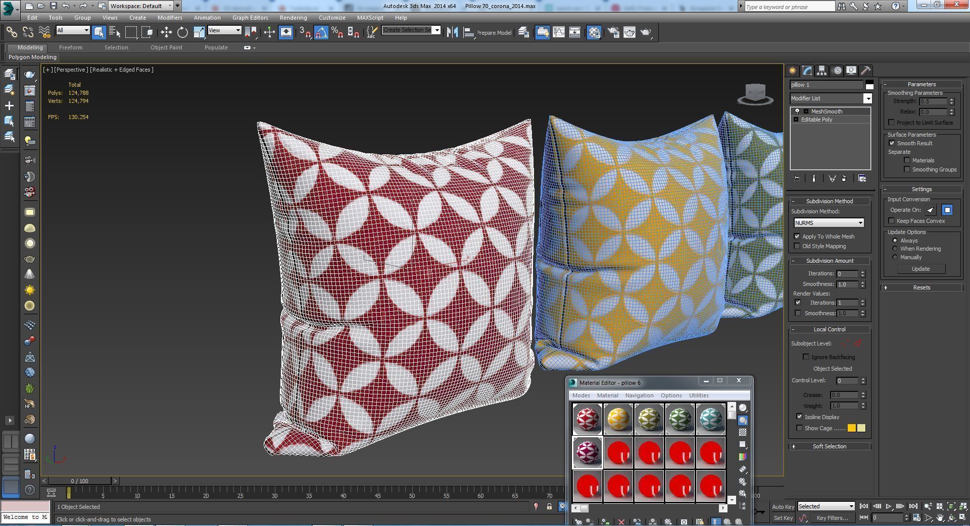 Decorative pillows   set 070 3D model_14