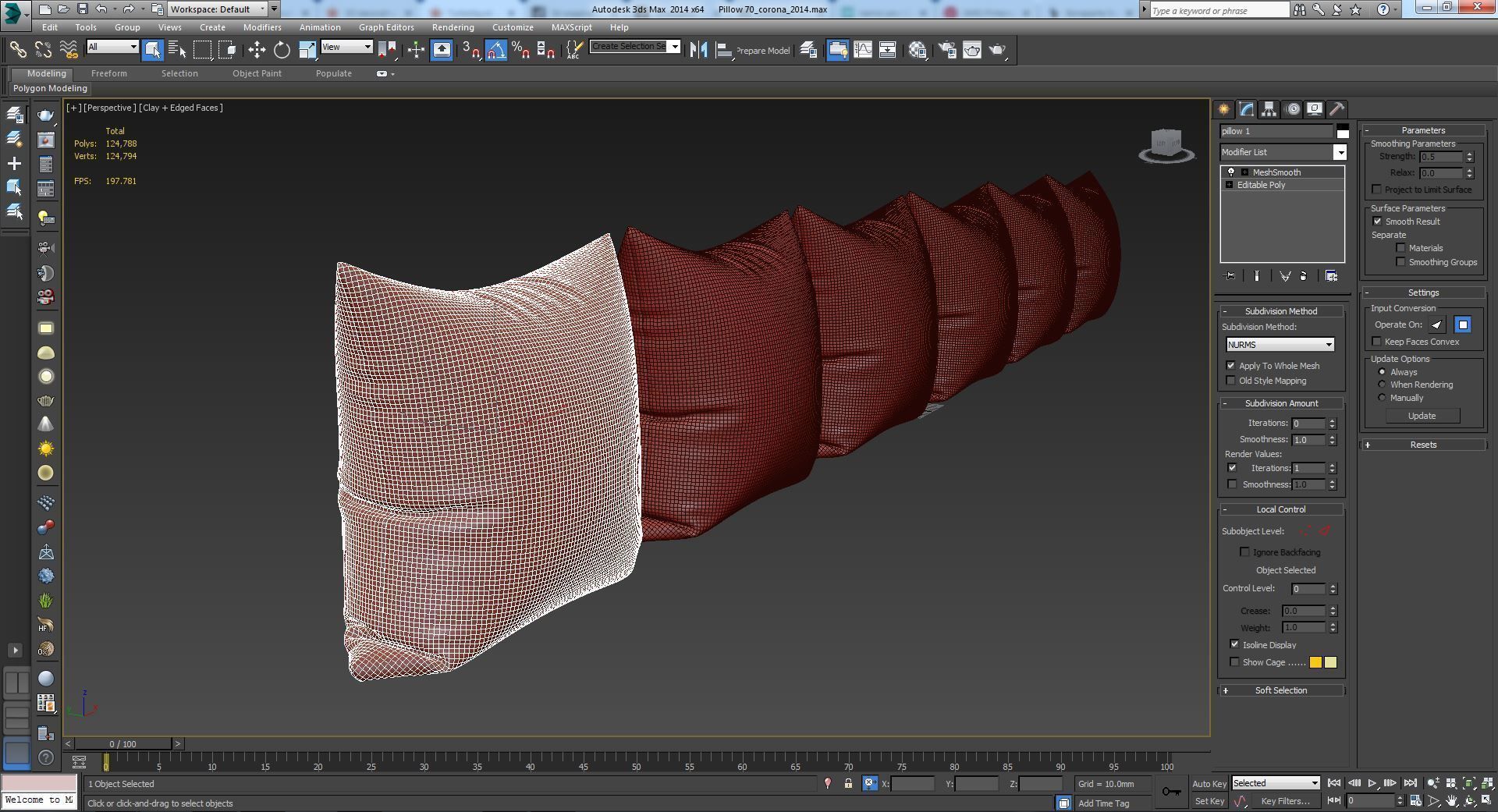 Decorative pillows   set 070 3D model_7