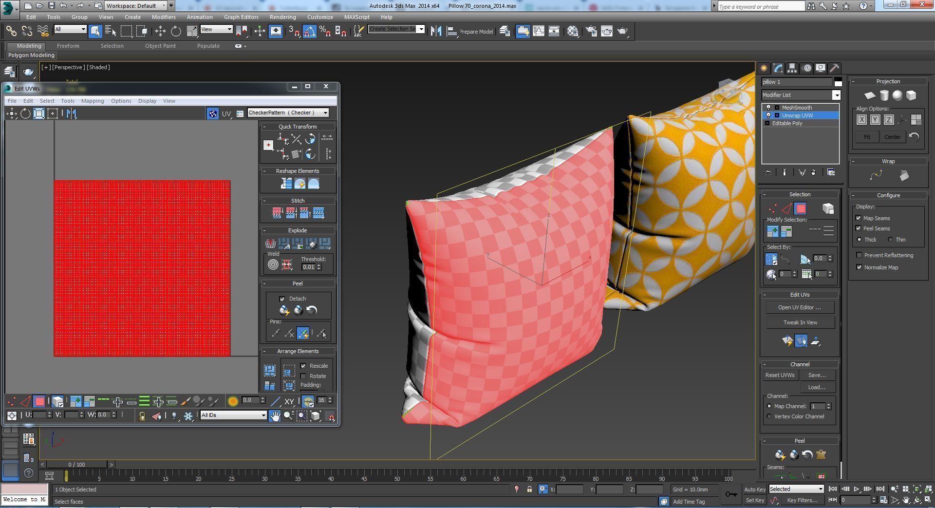 Decorative pillows   set 070 3D model_10