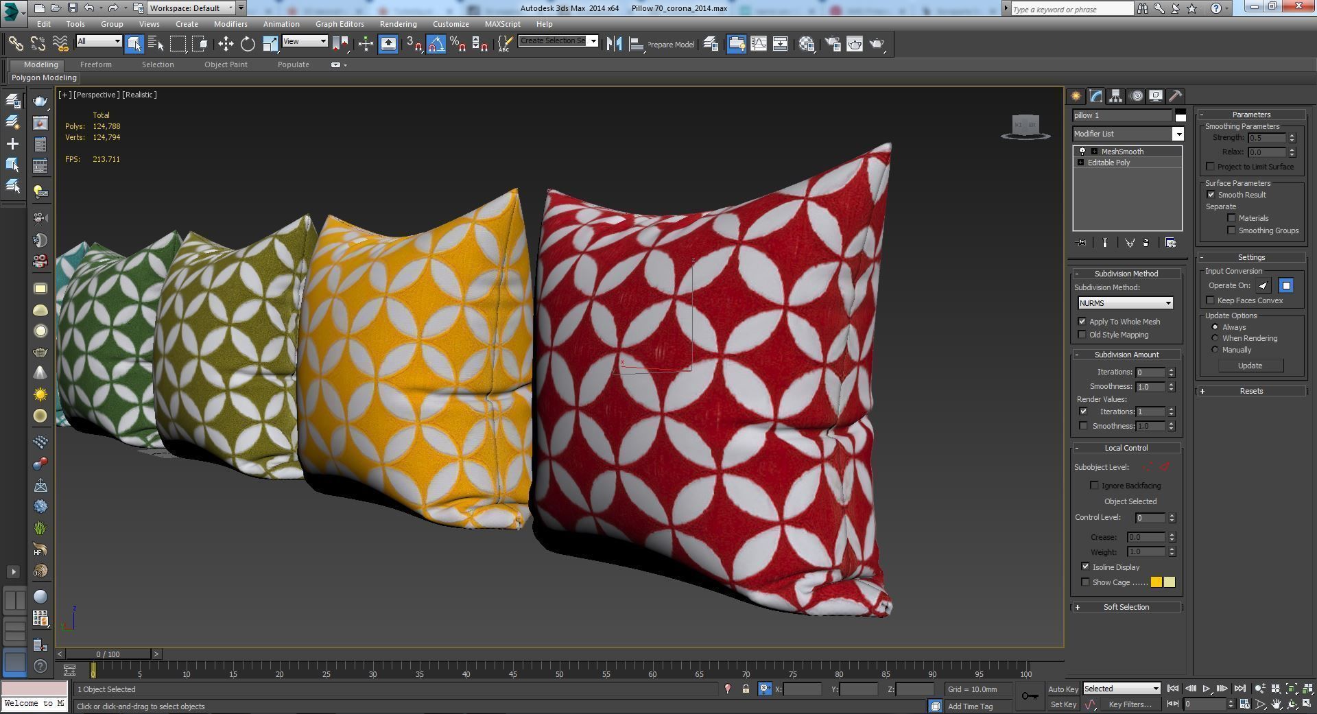 Decorative pillows   set 070 3D model_17