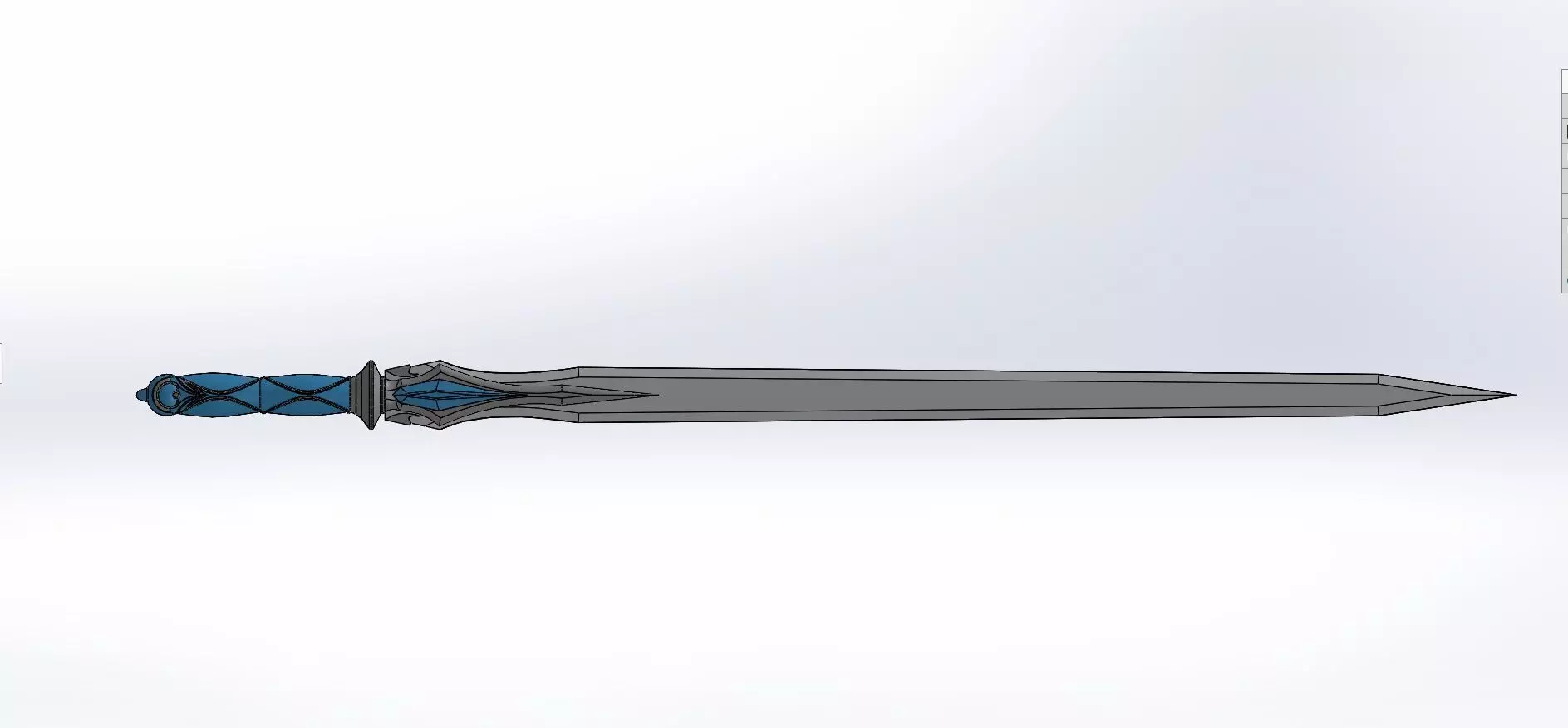 Asunas Rapier-ALO-SAO 1 to1 3D print model 3D print model_0