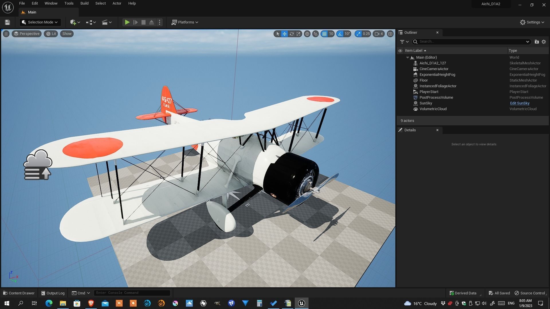 D1A2  Hokoku-127 - Rigged Low-poly 3D model_21